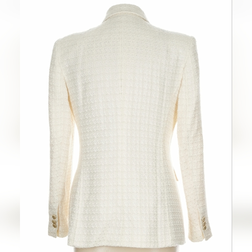 Zara Textured Double Breasted Tweed Blazer Kate Middleton  Size L - Picture 16 of 16